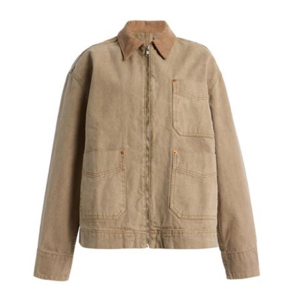Slvrlake Casey Worker Chore Corduroy Collar Jacket Sierra Madre Tan Beige - Picture 7 of 8